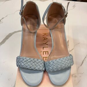 Women's Blue Braided heels